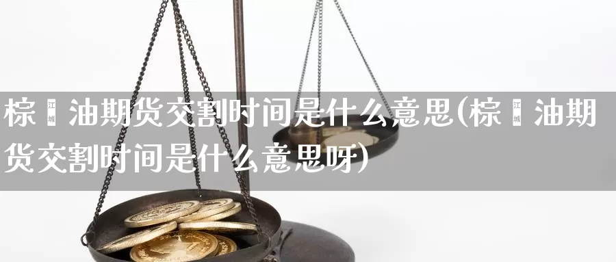 棕榈油期货交割时间是什么意思(棕榈油期货交割时间是什么意思呀)_https://www.nbrykh.com_期货行情_第1张